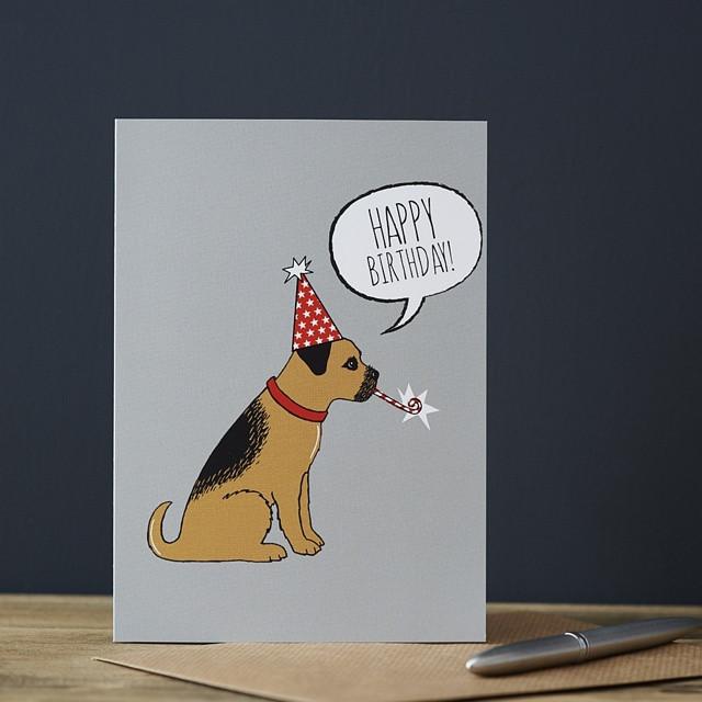 Sweet William Border Terrier Birthday Card