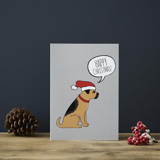 Sweet William Border Terrier Christmas Card