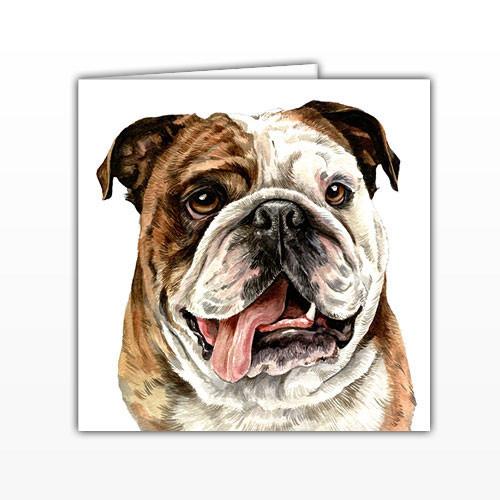 WaggyDogz British Bulldog Greetings Card