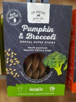 Go Native Pumpkin and Broccoli Dental Super Sticks 150g