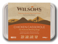 Wilsons Chicken Casserole Premium Raw Frozen Dog Food 500g