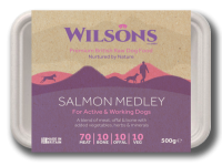 Wilsons Salmon Medley Premium Raw Frozen Dog Food 500g