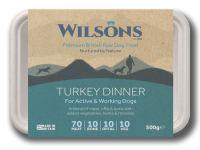Wilsons Turkey Dinner Premium Raw Frozen Dog Food 500g