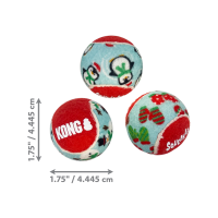KONG Holiday SqueakAir Balls 6Pk Small 2023 Design