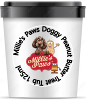 Millie's Paws Doggy Peanut Butter Treat Tub 125ml
