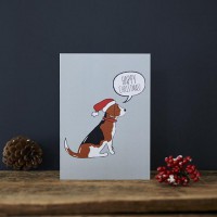 Sweet William Beagle Christmas Card