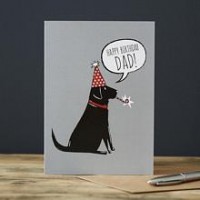 Sweet William Black Labrador Dad Birthday Card