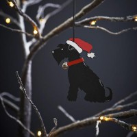 Sweet William Black Schnauzer Christmas Decoration