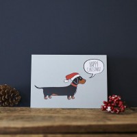 Sweet William Dachshund Christmas Card