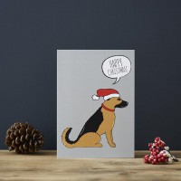 Sweet William German Shepherd Christmas Card