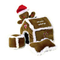 Outward Hound Hide A Toy Gingerbread House Plush Toy