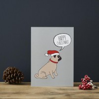 Sweet William Pug Christmas Card