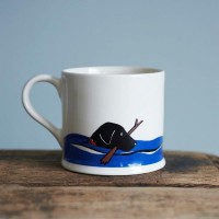 Mischievous Mutts Swimming Labrador Mug