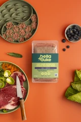 thumbnail-Bella and Duke Grass Fed Beef Tripe with Duck Adult Complete Raw Full Tums 500g