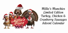 thumbnail-Millie’s Munchies Limited Edition Turkey, Chicken and Cranberry Sausages Advent Calendar