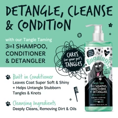 thumbnail-Bugalugs Tangle Tame 3 in 1 Dog Shampoo, Conditioner and Detangler 500ml