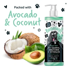 thumbnail-Bugalugs Tangle Tame 3 in 1 Dog Shampoo, Conditioner and Detangler 500ml