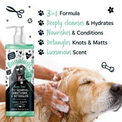 thumbnail-Bugalugs Tangle Tame 3 in 1 Dog Shampoo, Conditioner and Detangler 500ml