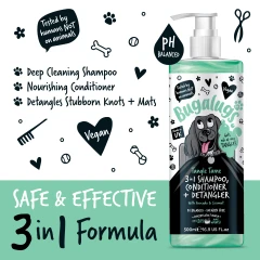 thumbnail-Bugalugs Tangle Tame 3 in 1 Dog Shampoo, Conditioner and Detangler 500ml