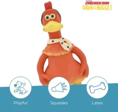 thumbnail-Happy Pet Chicken Run Ginger Latex Dog Toy