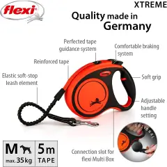 thumbnail-Flexi Xtreme Tape Orange and Black Medium 5m