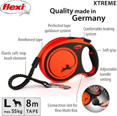 thumbnail-Flexi Xtreme Tape Orange and Black Large 8m