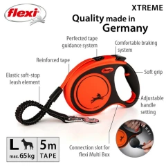 thumbnail-Flexi Xtreme Tape Orange and Black Large 5m