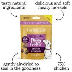 thumbnail-Forthglade Meaty Nibbles Chicken with Liver 70g