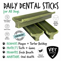 thumbnail-The Buffalo Co. Gently Dently Fresh Breath Mint Dental Treats for Dogs 175g