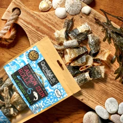 thumbnail-Green and Wild’s Salmon Skin Rolls 50g