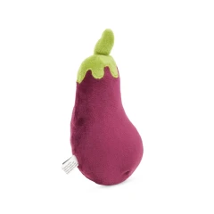 thumbnail-Greenfingers Petface Fluffy Aubri Aubergine Plush Dog Toy