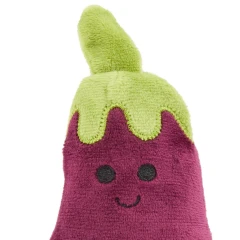 thumbnail-Greenfingers Petface Fluffy Aubri Aubergine Plush Dog Toy