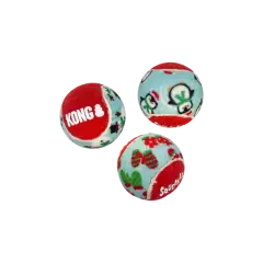 thumbnail-KONG Holiday SqueakAir Balls 6Pk Medium 2023 Design