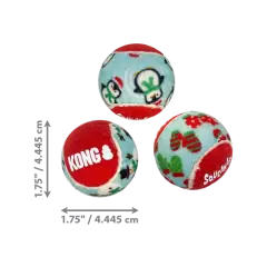 thumbnail-KONG Holiday SqueakAir Balls 6Pk Small 2023 Design