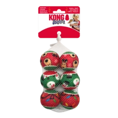 thumbnail-KONG Holiday SqueakAir Balls 6 pk Small 2024 Design