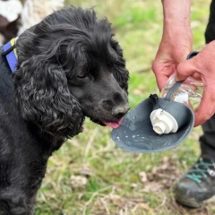 thumbnail-Henry Wag Pet Water Bottle with Leaf Bowl