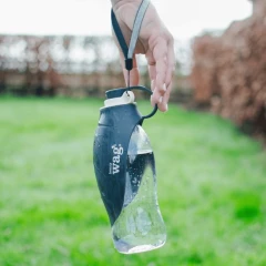 thumbnail-Henry Wag Pet Water Bottle with Leaf Bowl