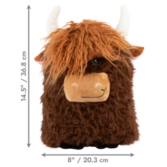 thumbnail-KONG Comfort Jumbo Highland Cow Assorted Colours XLarge