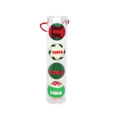 thumbnail-KONG Holiday Occasions Balls 4Pk Medium 2022 Design