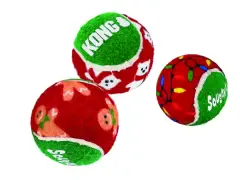 thumbnail-KONG Holiday Squeakair Balls 6pk Medium 2022 Design