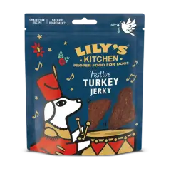 thumbnail-Lily's Kitchen Christmas Festive Turkey Jerky For Dogs 70g