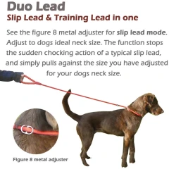 thumbnail-Miro and Makauri Rubber Handle Slip Lead and Figure 8 Reflective