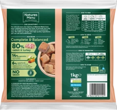 thumbnail-Natures Menu 80/20 Rabbit and Turkey With Superfoods For Adult Dogs 1kg