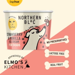 thumbnail-Northern Bloc Strawberry and Vanilla Ice Cream for Dogs 100ml