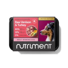 thumbnail-Nutriment Raw Limited Edition Venison and Turkey Recipe for Dogs 500g