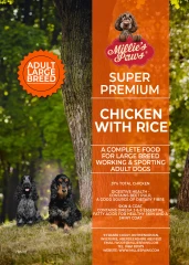 thumbnail-Millie's Paws Super Premium Adult Large Breed Chicken and Rice Working Dog 15kg