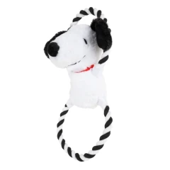 thumbnail-Peanuts Plush Rope Ring Dog Toy
