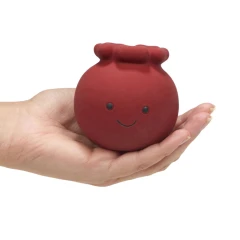 thumbnail-Petface Foodie Faces Carrie Cranberry Latex Dog Toy