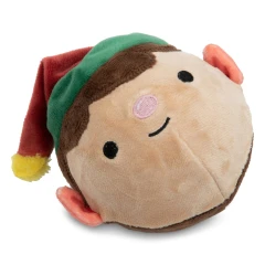 thumbnail-Petface Emily Elf Squeak Ball Plush Christmas Dog Toy