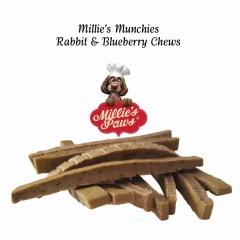 thumbnail-Millie's Munchies Rabbit and Blueberry Chews 100g